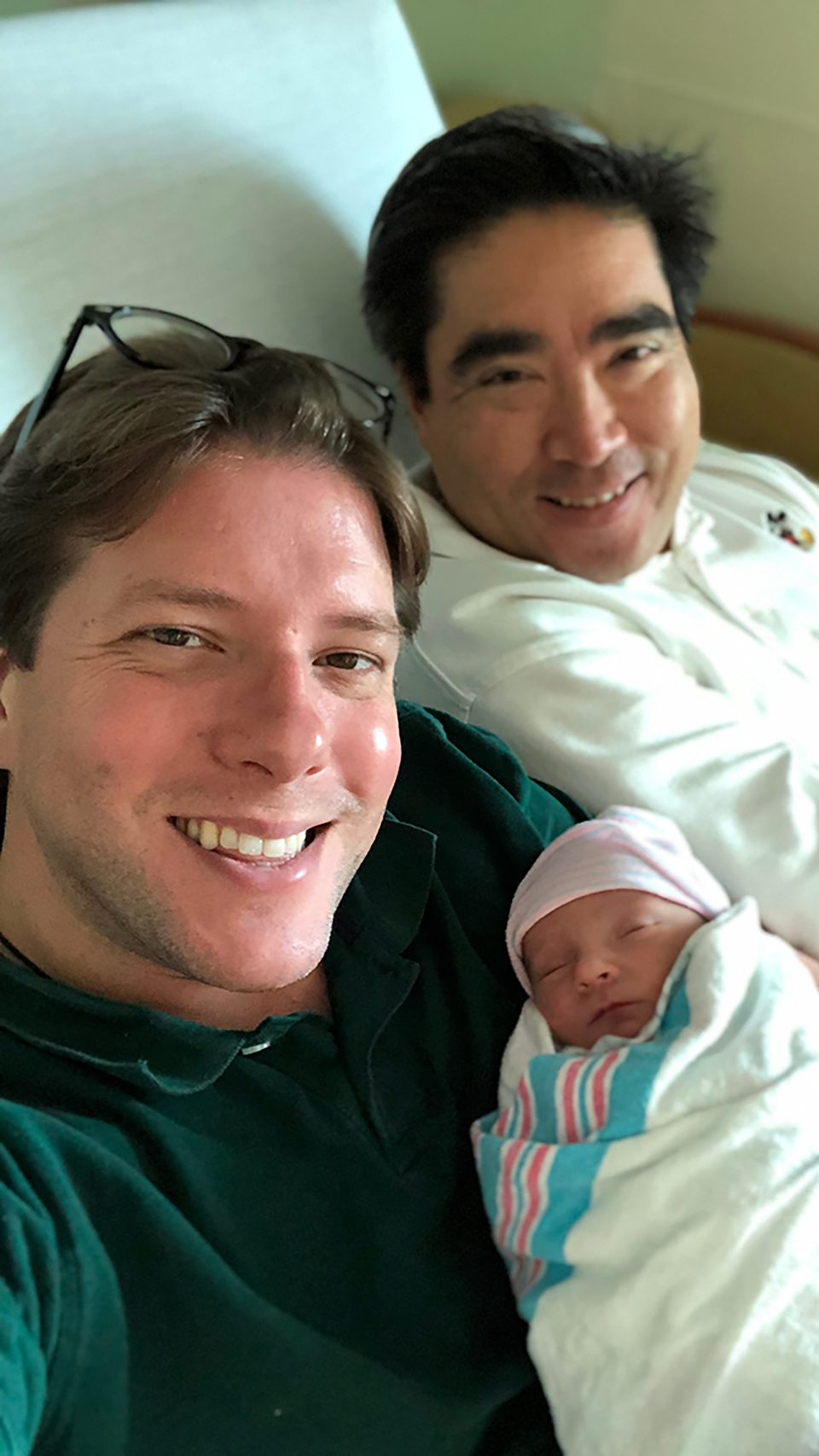 Daddy, Papa + Me at the Hospital the day after I was born